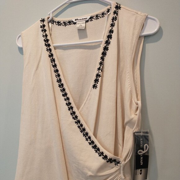 NWT Peter Nygard Wrap Front Silk Sweater Vest - Picture 1 of 4